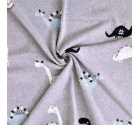 Couverture en coton bio gots gris, dino 75X100