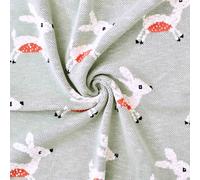 Couverture en coton bio gots vert, faon 75X100