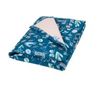 Couverture en coton double face 75 x 100 cm PRESTIGE Bleu