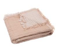 Couverture En Coton Fringe Moonstone-ivory (75 X 100 Cm) Corail 75X100