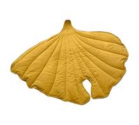 Couverture en coton vert/jaune en forme de grandes feuilles pour canapé, lit, tapis d'éveil pour bébé