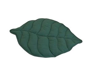 Couverture en coton vert/jaune en forme de grandes feuilles pour canapé, lit, tapis d'éveil pour bébé