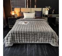 Couverture en Fausse Fourrure Douce, 80 x 90 Pouces, décorative, Confortable, en Peluche Longue et Duveteuse, réversible, épaisse et Chaude pour l'hiver - 12 LB.