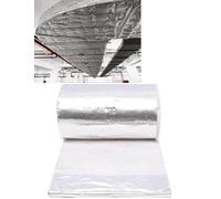 Couverture en Fibre céramique avec Feuille d'aluminium - Isolation Ignifuge Haute température - Revêtement résistant à la Chaleur et au Bruit for Four, poêle, Conduit de cheminée(1x61x1500cm)