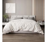Couverture en fibre de carbone White Stone | Couverture de canapé moelleuse | Couverture anti-stress double face | Couverture en velours pour les câlins | 215 x 260 cm