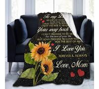 Couverture En Flanelle - À Ma Fille, Je T'aime - Tournesol De Maman - Couverture Super Douce Pour La Peau - Confortable Et Chaude Pour Canapé-Lit