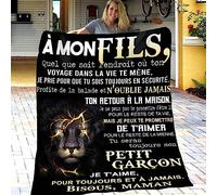Couverture en Flanelle à Ma Fils, Plaid Cadeau Fils, Idée Cadeau Insolite Utile pour Un Anniversaire Noel Une Fête Un Mariage, Couverture Couvre Lit pour la Deco de la Maison