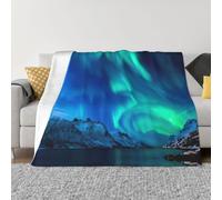 Couverture en flanelle avec impression Northern Lights pour canapé-lit et voyage doux et confortable couverture pour toutes les saisons camping