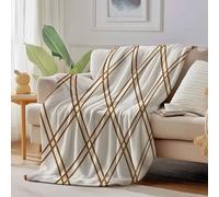 Couverture En Flanelle Avec Lignes Géométriques Losange - Couverture Polaire Moelleuse, Douce Chaude - Élégance Minimaliste - L'Impression 3D Convient Aux Adolescents Aux Adultes ( 230 X 270 Cm )