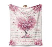 Couverture en flanelle douce et confortable pour anniversaire, Thanksgiving, Noël, sœur - Couverture personnalisée en flanelle douce et confortable pour lit ou canapé - 152,4 x 127 cm (arbre)