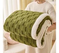 Couverture en Flanelle Douce et réversible, Plaid Moelleux et Douillet à Carreaux, décoration d'intérieur pour canapé, lit, Salon, Toutes Saisons, Gris, 150 x 200 cm