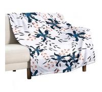 Couverture en flanelle douce, légère et chaude, motif marguerites et pensées, idéale pour toutes les saisons, pour lit, chaise, voiture, canapé, chambre à coucher, voyage, lavable en machine, 127 x 15