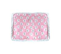 Couverture en Flanelle Durable pour Animaux de Compagnie, Couverture Douce à Double Couche pour Chenil, Protection des Meubles, Gris Bleu, Tailles S M L pour Chien et Chat