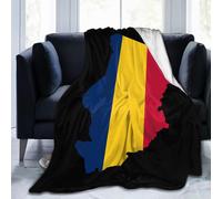 Couverture En Flanelle Imprimée Avec Carte Du Terrain Du Tchad, Couverture Anti-Boulochage Pour Lit, Canapé, Salon, Chambre À Coucher, 127 X 101,6 Cm