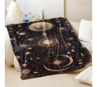 Couverture en flanelle imprimée sur le thème céleste - Couverture pour canapé et lit - Parfaite pour adultes et enfants - Décoration d'intérieur (06, 100 x 150 cm)