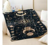 Couverture en flanelle imprimée sur le thème céleste - Couverture pour canapé et lit - Parfaite pour adultes et enfants - Décoration d'intérieur (04, 130 x 150 cm)
