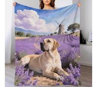 Couverture en Flanelle Motif Grand Danois Plaid De Canapé Grand Danois Mer Fleurs Douce Et Chaude Flanelle Idée Original pour Garçon Et Enfant 60x80inch(150x200cm)