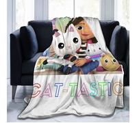 Couverture en flanelle pour enfant - Gabby'S Dollhouse - Rectangulaire - Douceur et résistance - Lavable