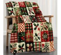 Couverture en flanelle pour les fêtes, douce et chaude, toutes saisons, avec imprimé numérique festif (agrumes, flocons de neige, cannes en sucre) 4
