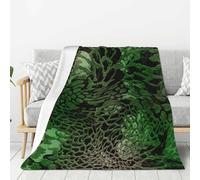 Couverture en Flanelle Super Douce à imprimé Serpent Vert, épaisse et Confortable, pour canapé, 203 x 152 cm