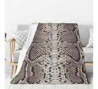 Couverture en Flanelle Super Douce à Motif Peau de Serpent, épaisse et Confortable, pour canapé, 203 x 152 cm