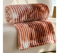 Couverture en Flanelle Tie-dye, Couverture de Sieste Paresseuse, Peut Être Recouverte ou Étalée, Universelle Tout au Long de L'année, Chaude et Confortable(Red,M)