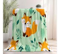 Couverture en Flanelle Ultra Douce et Chaude 150×200 cm, Orange Plaid 3D Dessin Animé pour Enfants, Jeté de Canapé et Couvre-Lit Salon, Motif Éléments Nautiques Lignes en V Crochet