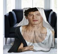 Couverture En Flanelle Ultra Douce Inspiree De Shawn Mendes - Jeté Léger Toutes Saisons Pour Canape, Lit, Voyage Et Bureau - Couleurs Mélangées Élégantes, Cadeau D'anniversaire Ideal Po