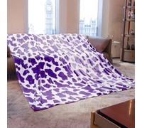 Couverture en flanelle violette, taille Queen/Full, couleur lavande, 228 x 228 cm, douce et confortable, en polaire extra large pour chambre co
