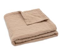 Couverture en gaze de coton jacquard biscuit (75 x 100 cm)