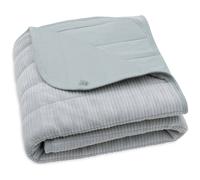 Jollein Couverture Bébé - Velvet Rib - Sea Green - 75x100 cm - Coton - Pour Berceau Bébé - 2.0 TOG - Certifiée OEKO-TEX - Tissu Côtelé Doux