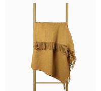 Couverture en Laine 140x200 cm, 100% Pur Produit de Moutons Néo-Zélandais, Plaid en Laine Doux pour Lit et Canapé, Jeté de Lit Élégant avec Franges - Nostra ZELANDIA Couverture Grande Taille