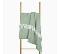 Couverture en Laine 140x200 cm, 100% Pur Produit de Moutons Néo-Zélandais, Plaid en Laine Doux pour Lit et Canapé, Jeté de Lit Élégant avec Franges - Nostra ZELANDIA Couverture Grande Taille