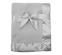 Couverture en laine avec bordure en satin, gris de American Baby Company