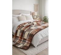 Couverture en laine mérinos naturelle 200 x 200 cm avec une marque de laine parfaite pour un cadeau. Produit naturel.