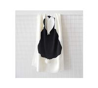 Couverture en laine stéréoscopique oreilles de lapin pour enfant Couverture à tricoter pour bébé Serviette 28,7 x 4 cm (Blanc)