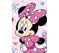 Couverture en micro-flanelle à fleurs Minnie Mouse pour enfants - Couverture de sieste super douce et confortable - Douillette pour lit, canapé, chaise et lit de bébé - Moelleuse pour enfants, garçons