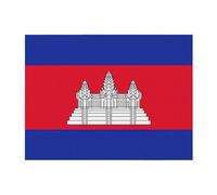 Couverture en micro-flanelle imprimée drapeau du Cambodge pour adultes, couverture chaude pour la sieste, le canapé et les voyages en toutes saisons