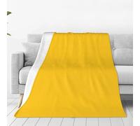 Couverture en micro-polaire ultra douce pour canapé, canapé, décoration d'intérieur, toutes saisons, 127 x 101,6 cm, jaune canard laiteux
