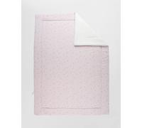 Couverture en mousseline de coton et sherpa beige 100X140