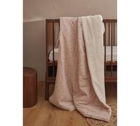 Couverture En Mousseline De Coton Et Sherpa Rose 100X140