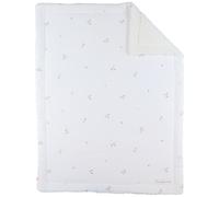 Couverture en mousseline et sherpa Blanc (75x100 cm)