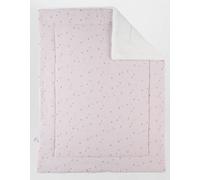 Couverture En Mousseline Et Sherpa Rose 75X100