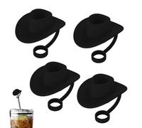 Couverture en paille de jean, couverture de paille souple en silicone alimentaire, accessoires pour tasses à, nouvelle couverture pour bouteille d'eau avec chapeau, compat