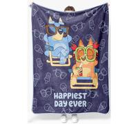 Couverture en peluche Bluey & Bingo - Dimensions : 117 x 152 cm. Literie pour enfants en polaire ultra douce et l g re.