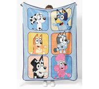 Couverture en peluche Bluey & Friends - Dimensions : 46 x 60 pouces - Literie pour enfants en polaire ultra douce et confortable
