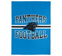 Couverture en peluche FOCO NFL Micro Raschel avec logo ray 45 x 60 Carolina Panthers