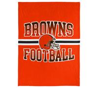 Couverture en peluche FOCO NFL Micro Raschel avec logo ray 45 x 60 Cleveland Browns