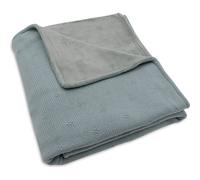 Jollein Couverture pour bébé Cosy Knit, Sea Green - Velours - 100 x 150 cm - 60% coton, 40% acrylique - Intérieur 100% polyester - Pour lit d'enfant - TOG 2.0 - Certifié Oeko-Tex - Motif tricoté