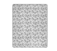 Couverture en polaire douce pour animaux de compagnie - Tapis de couchage confortable avec motif d'empreinte de pied mignon - Pour canapé, chenil ou caisse - Animaux de petite et moyenne taille